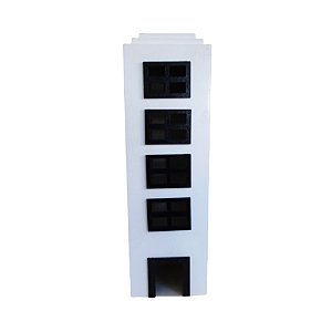 Prédio 4 Janelas Mod2 Decorativo Festas MDF Branco