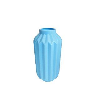 Vaso Elegance De Plástico Decorativo 18Cm Azul Bebê
