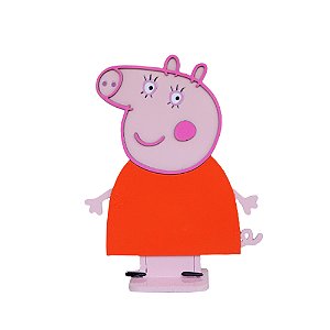 Display Mdf Laqueado Mamãe Pig Decorativo Placa Totem