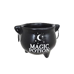 Caldeirao de ceramica bruxa preto