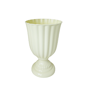 Vaso Plástico Dubai Pequeno Amarelo Candy Decorativo Flores