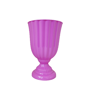 Vaso Plástico Dubai Pequeno Rosa Claro Decoração Flores