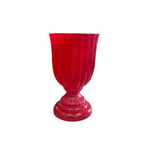 Vaso Plástico Dubai Pequeno Vermelho Decorativo Flor Jardim