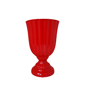Vaso Plástico Dubai Pequeno Vermelho Decorativo Flor Jardim