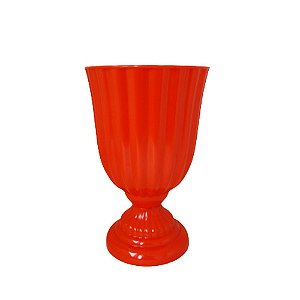 Vaso Plástico Dubai Pequeno Laranja Decorativo Flores Jardim