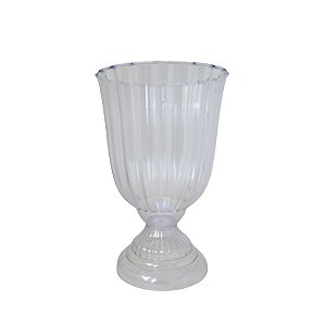 Vaso Plástico Dubai Pequeno Transparente Decorativo Flores