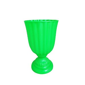 Vaso Plástico Dubai Pequeno Neon Verde Decorativo Flores
