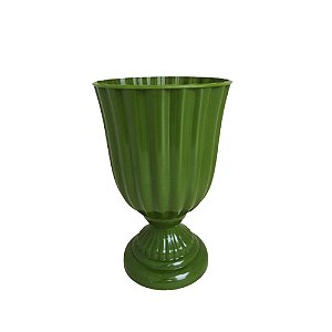 Vaso Plástico Dubai Pequeno Verde Oliva Decorativo Flores