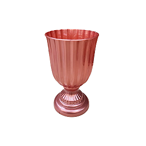Vaso Plástico Dubai Pequeno Rose Gold Decorativo Flor Jardim
