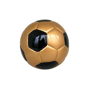BOLA DE FUTEBOL CERAMICA DOURADO E PRETO