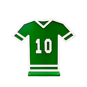 DISPLAY MDF CAMISA 10 VERDE COM BRANCO