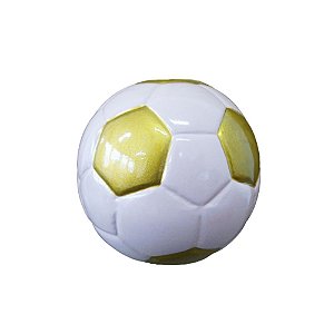 BOLA DE FUTEBOL CERAMICA ROSA E DOURADO