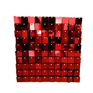 ENFEITE PLASTICO MAGICO SHIMMER 30X30 CADA VERMELHO