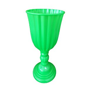 Vaso Plástico Dubai Grande Neon Verde Decorativo Flores