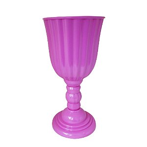 Vaso Plástico Dubai Grande Rosa Decorativo Flores Jardinagem