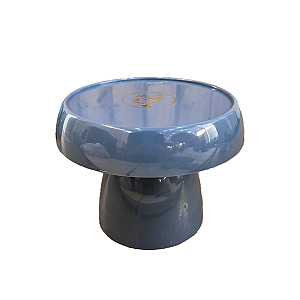 Boleira Cogumelo Média Prato Doces Só Boleiras Azul Gris