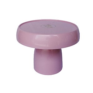 Boleira Cogumelo Grande Prato Doces Só Boleiras Rosa Bebê