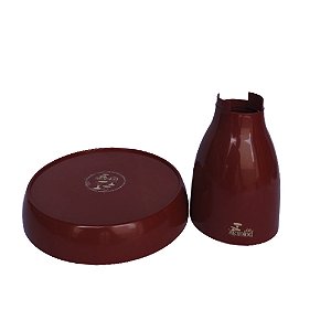 Boleira Cogumelo Grande Prato Doces Só Boleiras Terracota
