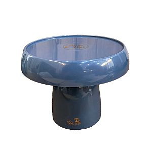 Boleira Cogumelo Grande Prato Doces Só Boleiras Azul Gris