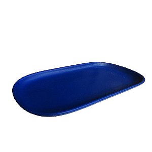 BANDEJA OVAL CERAMICA AZUL ROYAL FOSCO