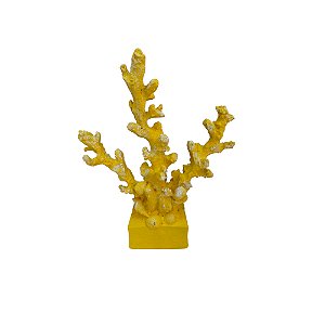 CORAL DE RESINA PEQUENO AMARELO