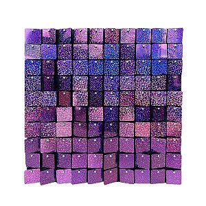 ENFEITE PLASTICO MAGICO SHIMMER 30X30 CADA ROSA HOLOGLITER