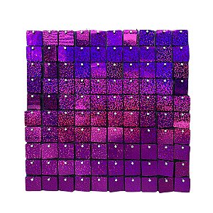 ENFEITE PLASTICO MAGICO SHIMMER 30X30 CADA ROXO HOLOGLITER