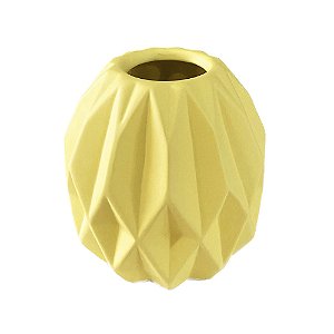 Vaso Geometrico Peq Amarelo Bebe Fosco