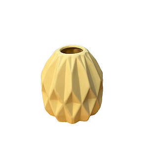 Vaso Geometrico Peq Amarelo Bebe Fosco