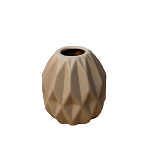 Vaso Geométrico Pequeno Nude Decorativo Flores Artificiais