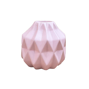 Mini Vaso Geometrico Rosa Bebe Fosco