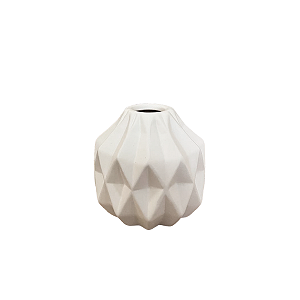 Mini Vaso Geometrico Branco Fosco