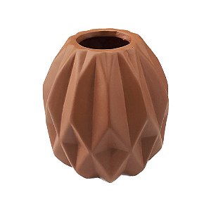 Vaso Geometrico Peq Terracota Fosco