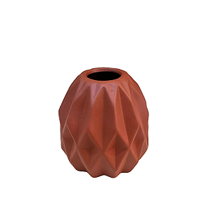 Vaso Geometrico Peq Terracota Fosco