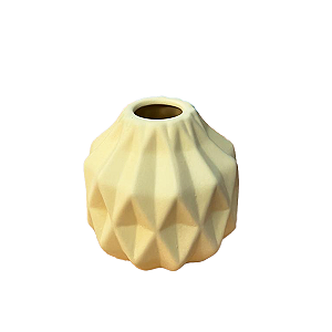 Mini Vaso Geometrico Amarelo Bebe Fosco