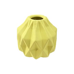 Mini Vaso Geometrico Amarelo Bebe Fosco