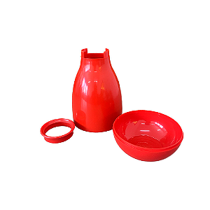 VASO COGUMELO GRANDE VERMELHO