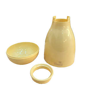 Vaso Cogumelo Grande Só Boleiras Decorativo Amarelo Butter