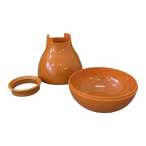 VASO COGUMELO PEQUENO LARANJA
