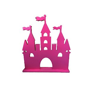 Display Castelo Decoração Princesas Festas MDF Pink