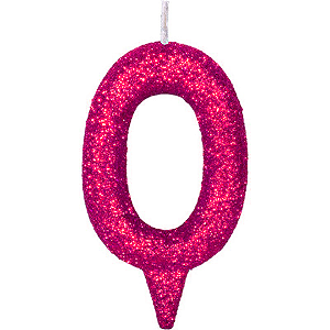 Vela Aniversário Rosa Magic Glitter Estrela Festas