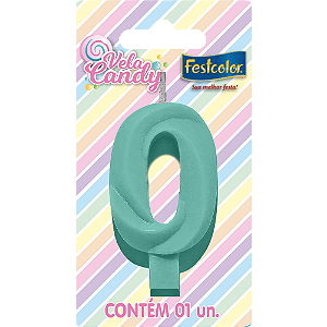 Vela Aniversário Candy Verde Festcolor