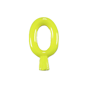 Vela Neon Amarelo Número 0 Junco Decoração Festa