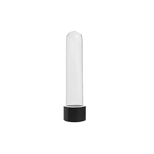 Tubete Decoração Balinhas Preto 12CM Plástico 10Uni