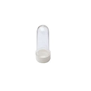 Tubete Pequeno Decoração Branco 8 CM Plástico 10Uni