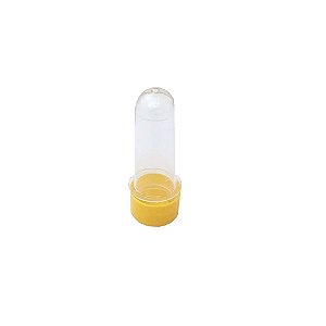 Tubete Pequeno Decoração Amarelo 8 CM Plástico 10Uni