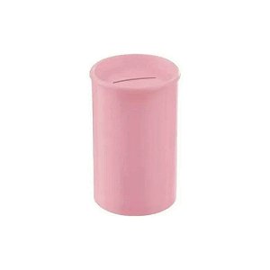Cofrinho Plástico Lembrancinha Porta Moedas Rosa Bebê