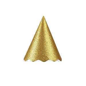 Chapéu Aniversario Dourado Metalizado Brilhante 8uni