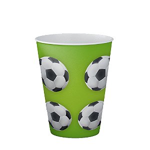 Copo De Papel Futebol Reutilizável Festas 250ml 8unidades