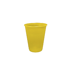 Copo Descartável Plástico Amarelo Perolado 200ml 50uni Festa